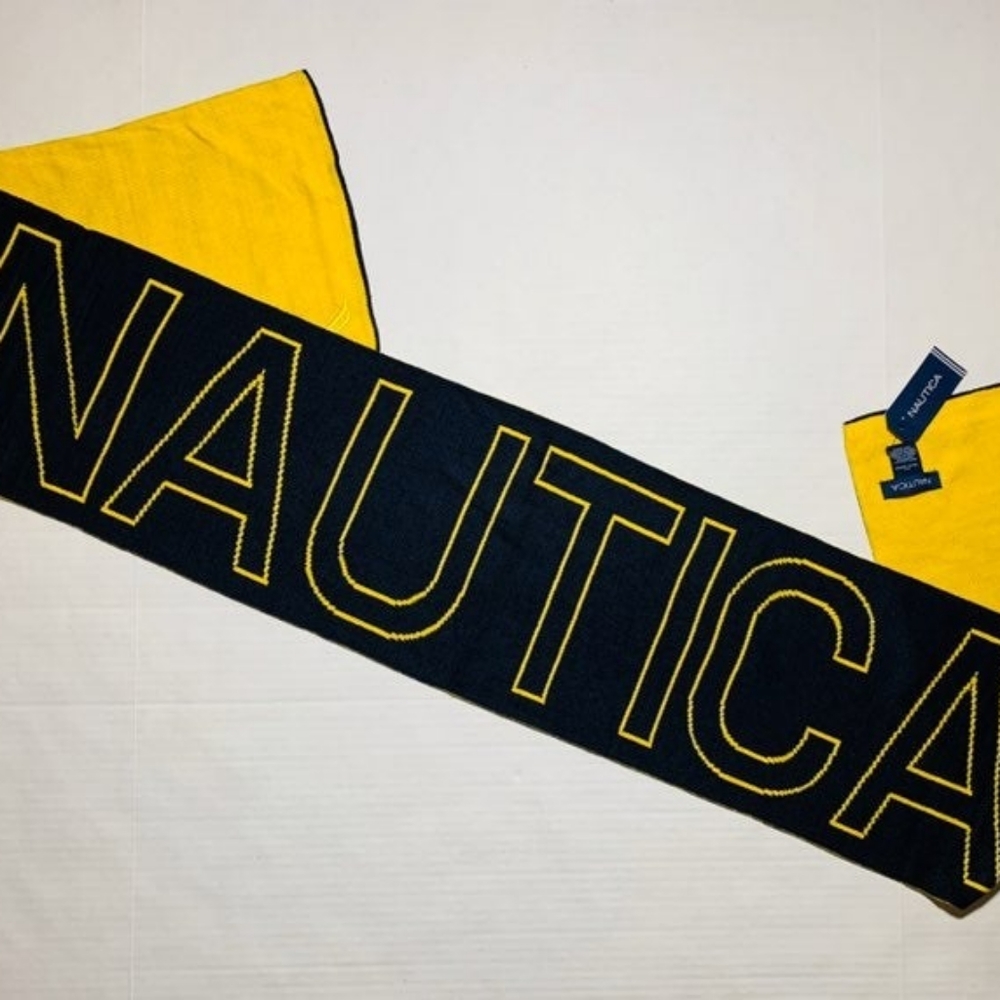 NAUTICA BLUE AND GOLD SCARF BRAND NEW